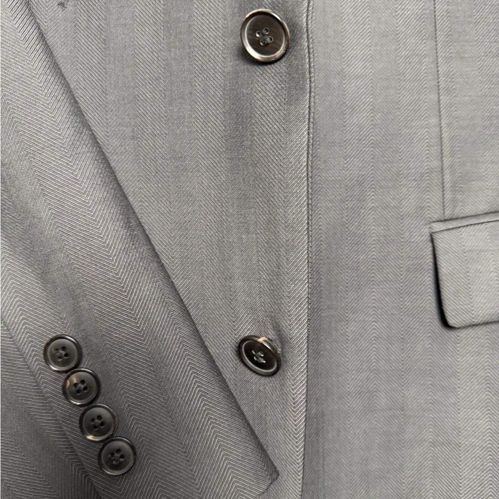 Hugo Boss Gray Herringbone Wool Blazer 38R Tailored by Nordstrom - Picture 8 of 8